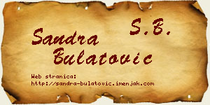 Sandra Bulatović vizit kartica